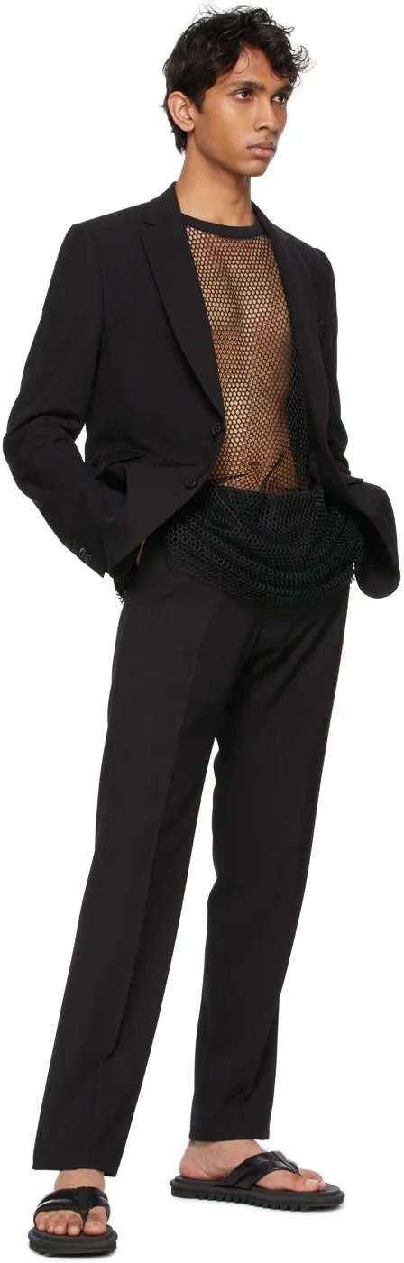 Dries Van Noten Black Twill Suit