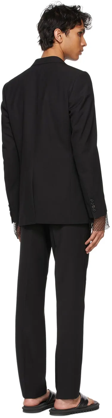 Dries Van Noten Black Twill Suit