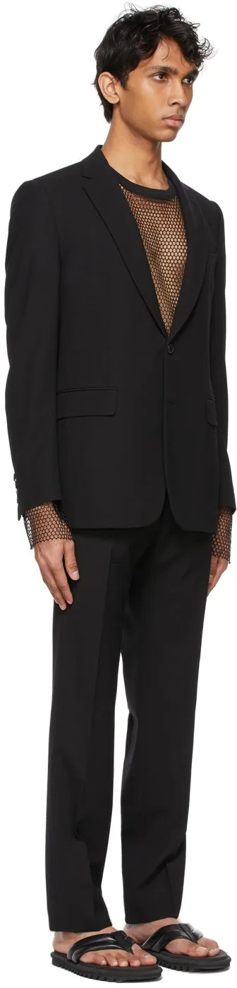 Dries Van Noten Black Twill Suit