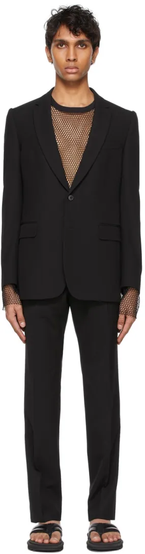 Dries Van Noten Black Twill Suit
