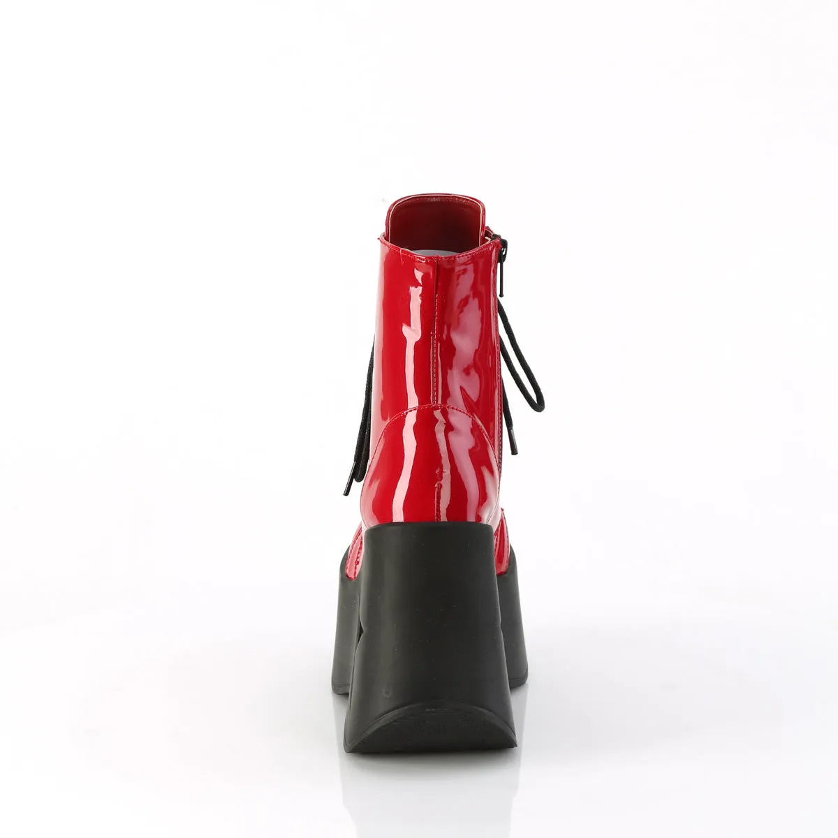 DYNAMITE-106 DemoniaCult Red Patent Sexy Women's Ankle Boots (Alternative Footwear)