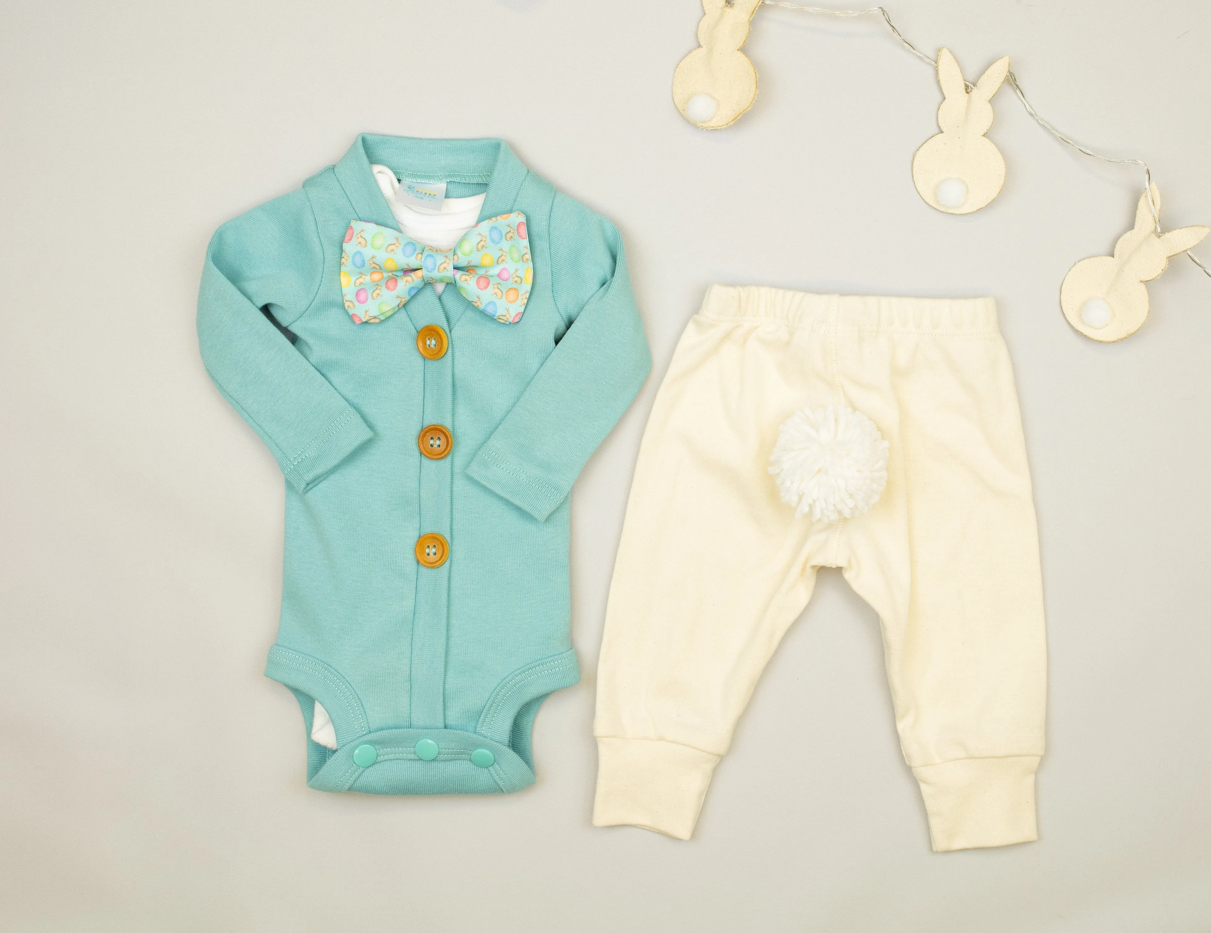 Eggs & Bunnies Bowtie Bodysuit
