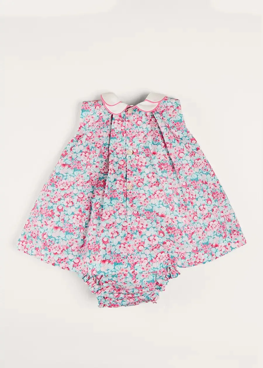 Eloise Floral Sleeveless Dress With Bloomers in Pink (3mths-3yrs)