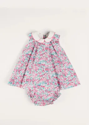Eloise Floral Sleeveless Dress With Bloomers in Pink (3mths-3yrs)