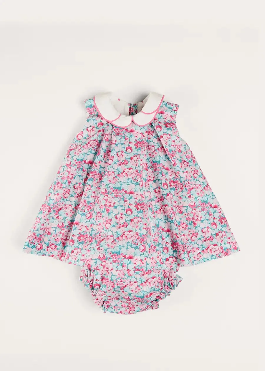 Eloise Floral Sleeveless Dress With Bloomers in Pink (3mths-3yrs)