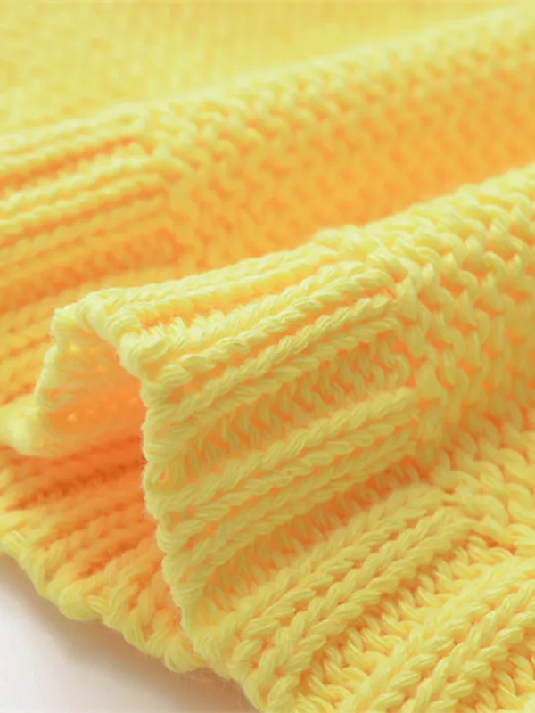 Fall Layering Piece Yellow Cardigan Sweater for Women