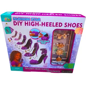 Fashion Star DIY High-Heeled Shoes Design Kit | Create Your Own Trendy Shoes for Kids 6  | Arts & Crafts Set