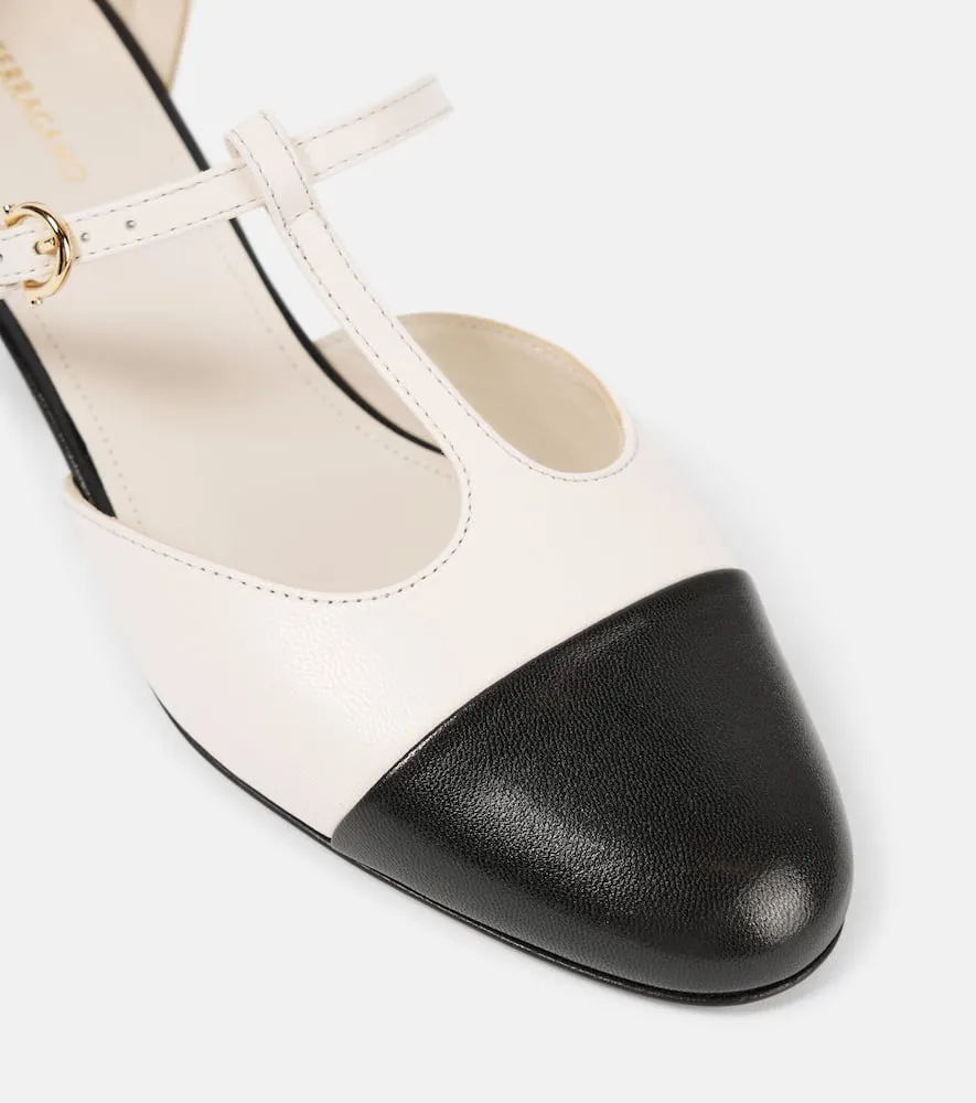 Ferragamo Linette leather Mary Jane flats