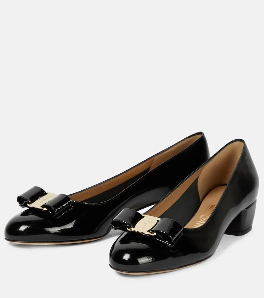 Ferragamo Vara patent leather ballet flats