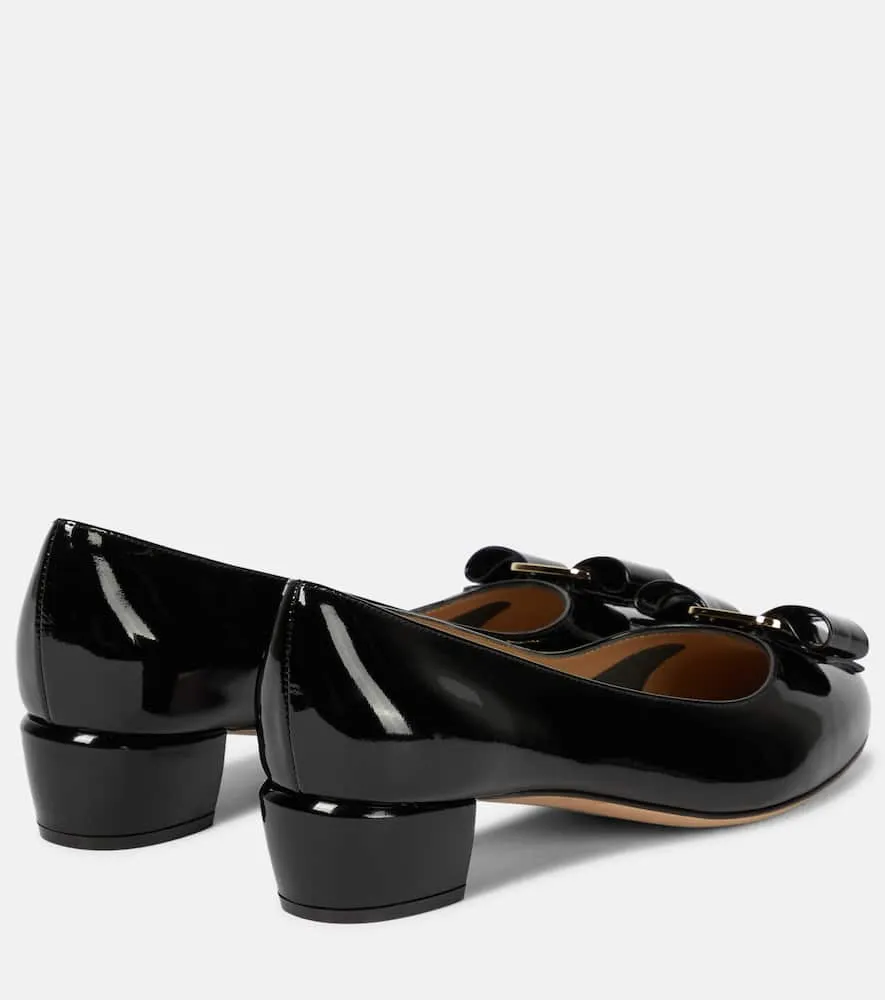 Ferragamo Vara patent leather ballet flats