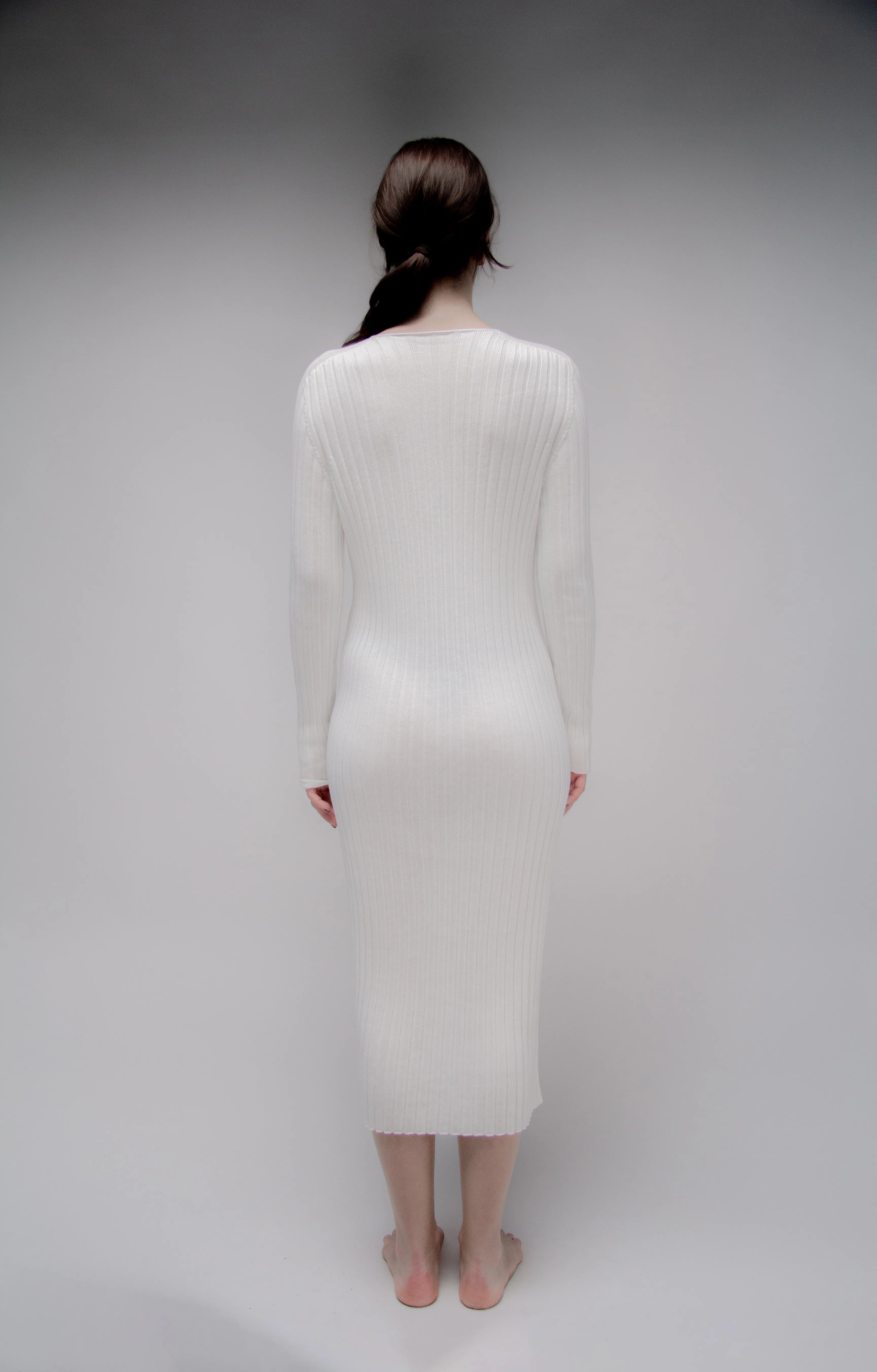 Fine Cotton Long Cardigan (3D-Knit)