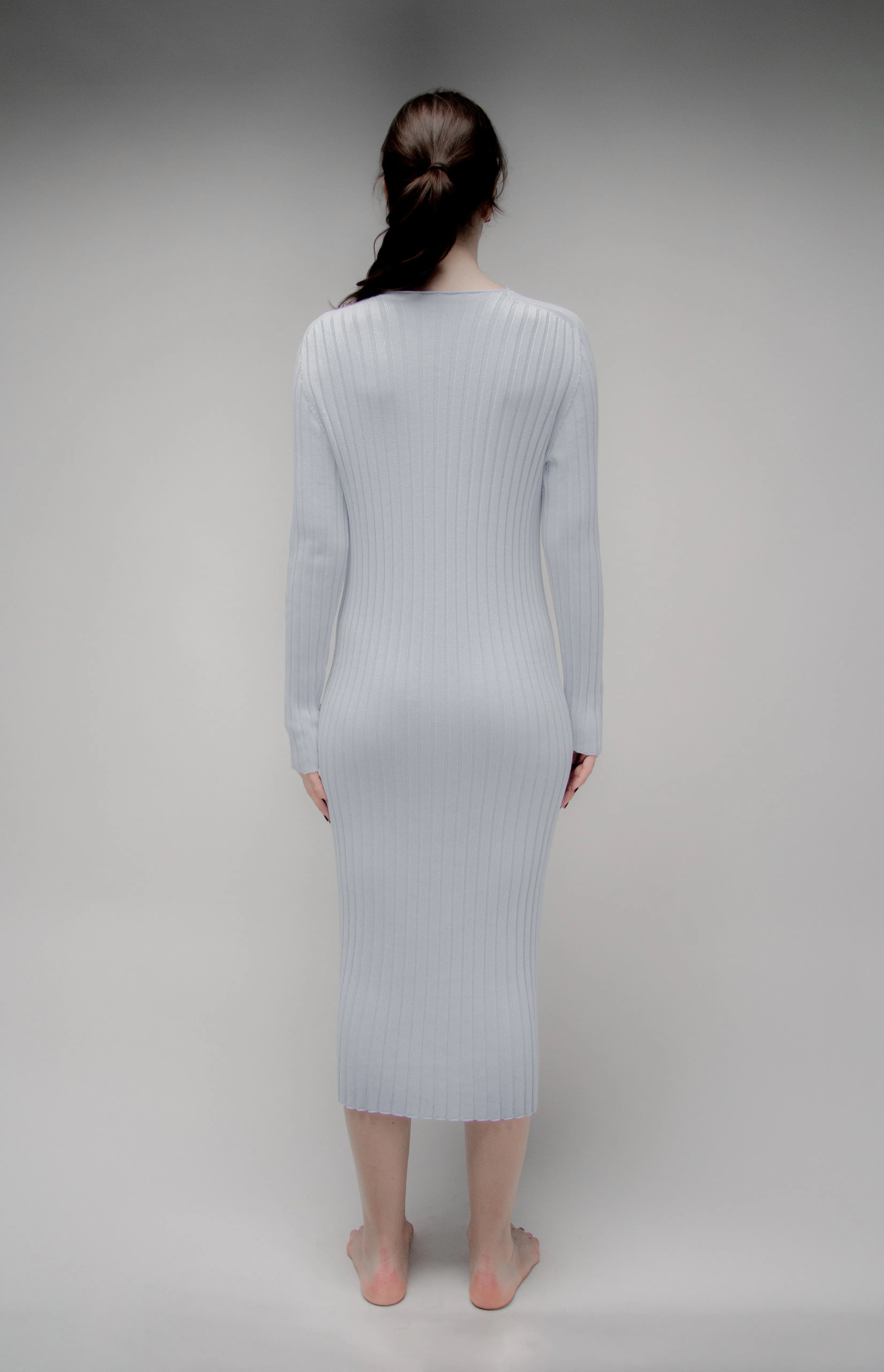 Fine Cotton Long Cardigan (3D-Knit)