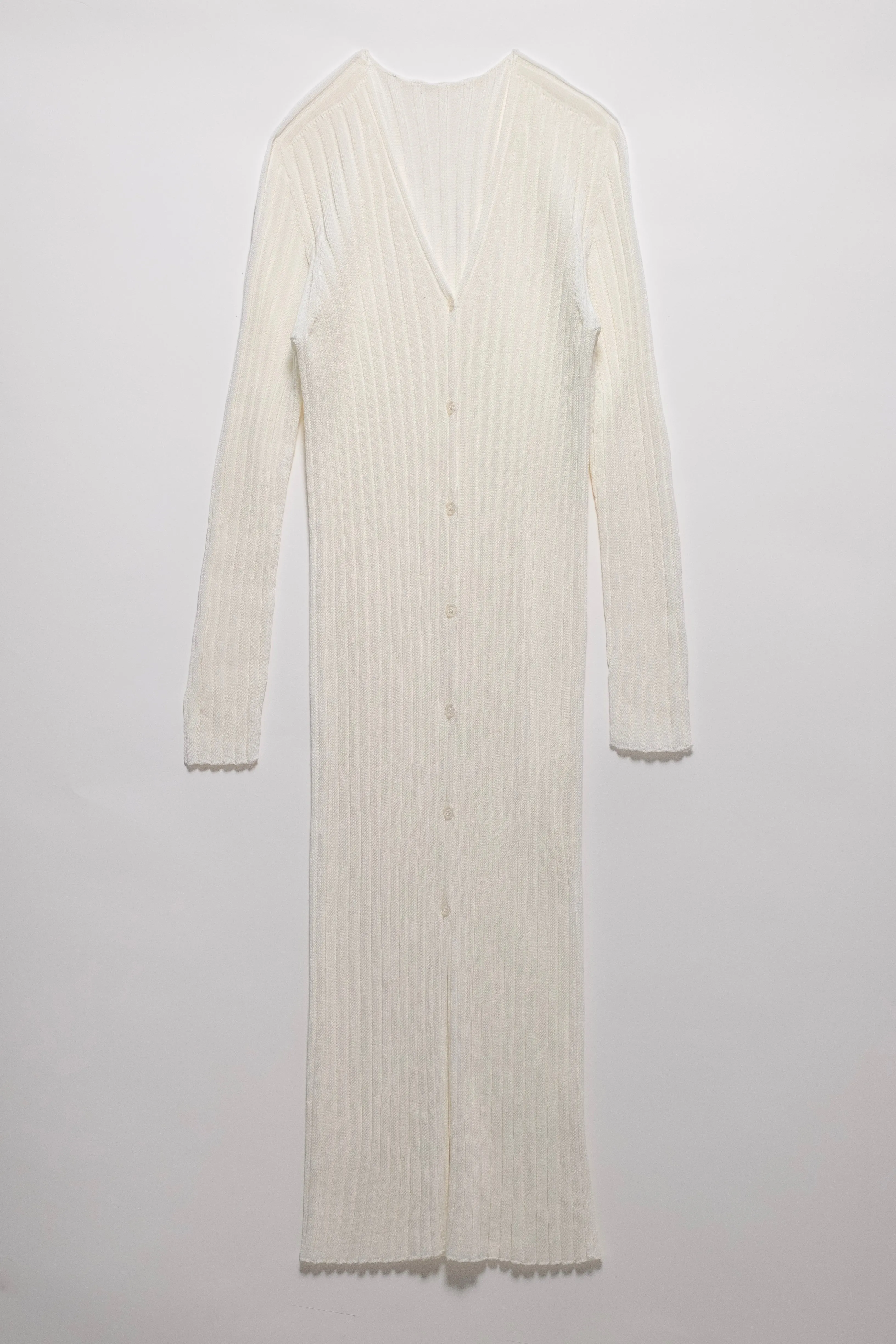 Fine Cotton Long Cardigan (3D-Knit)