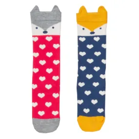Foxy heart socks