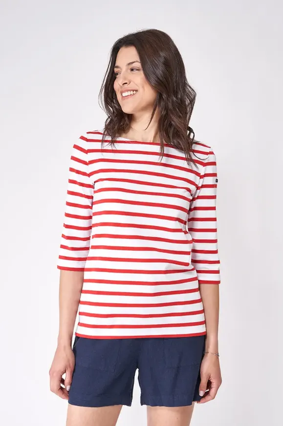 French Sleeve Striped Tee
