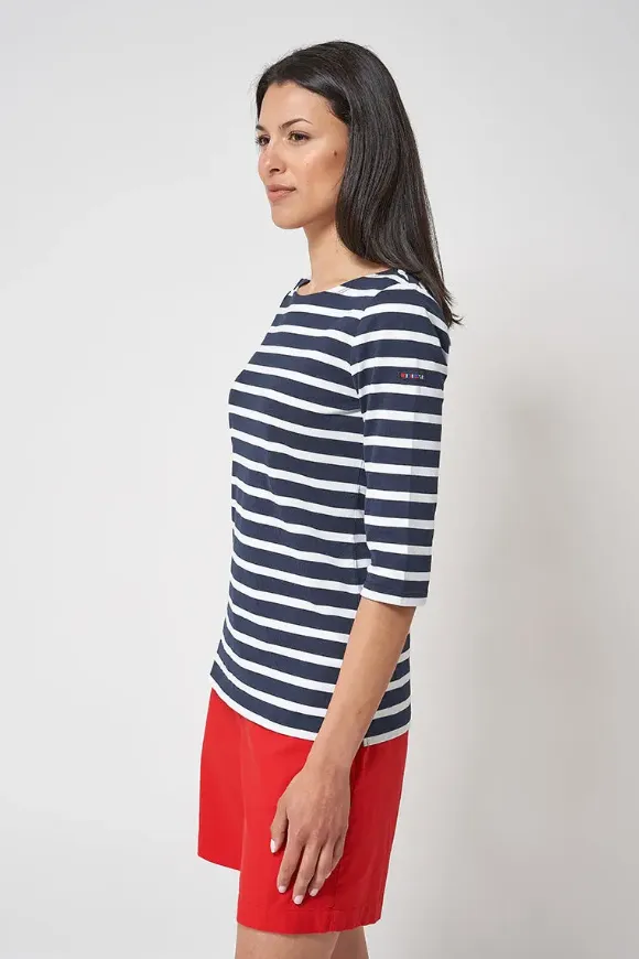 French Sleeve Striped Tee