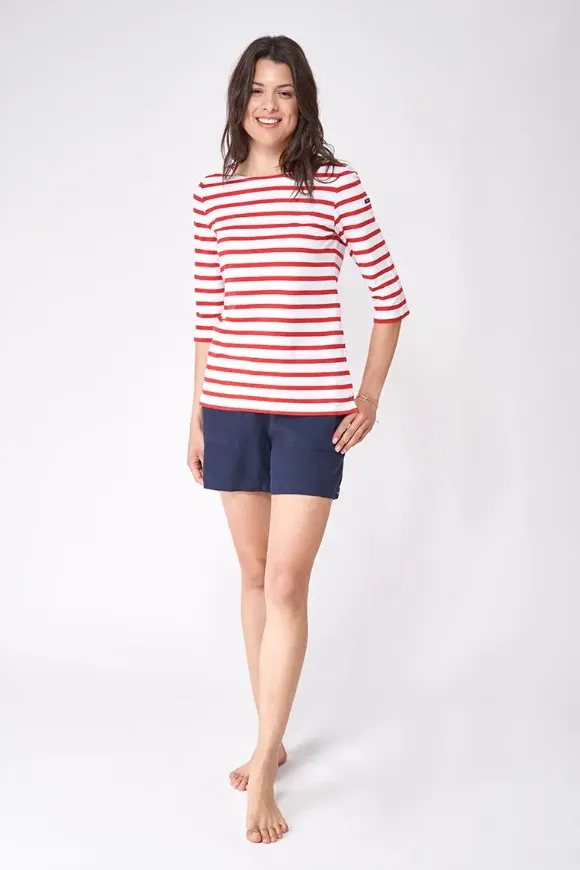 French Sleeve Striped Tee