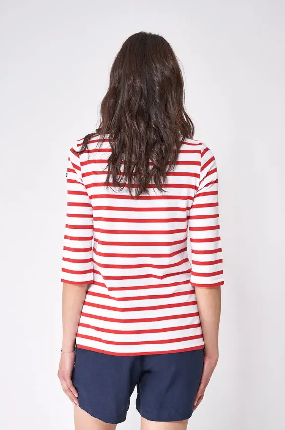 French Sleeve Striped Tee