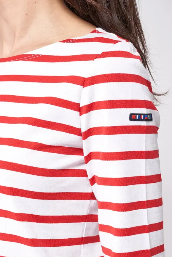 French Sleeve Striped Tee