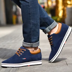 Genuine Leather Wear-resisting Sand Non-slip Elevator Shoes Men