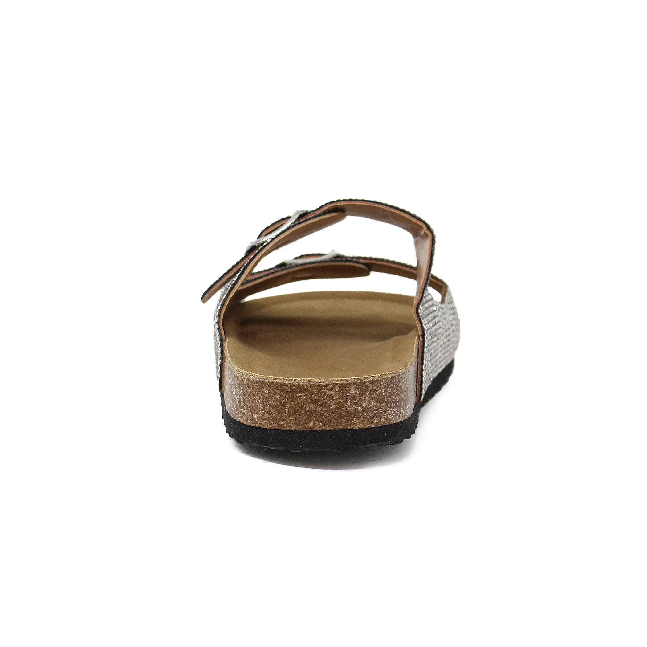 GIAN-107 Women's Slip On Sandal With Double Buckle Strap