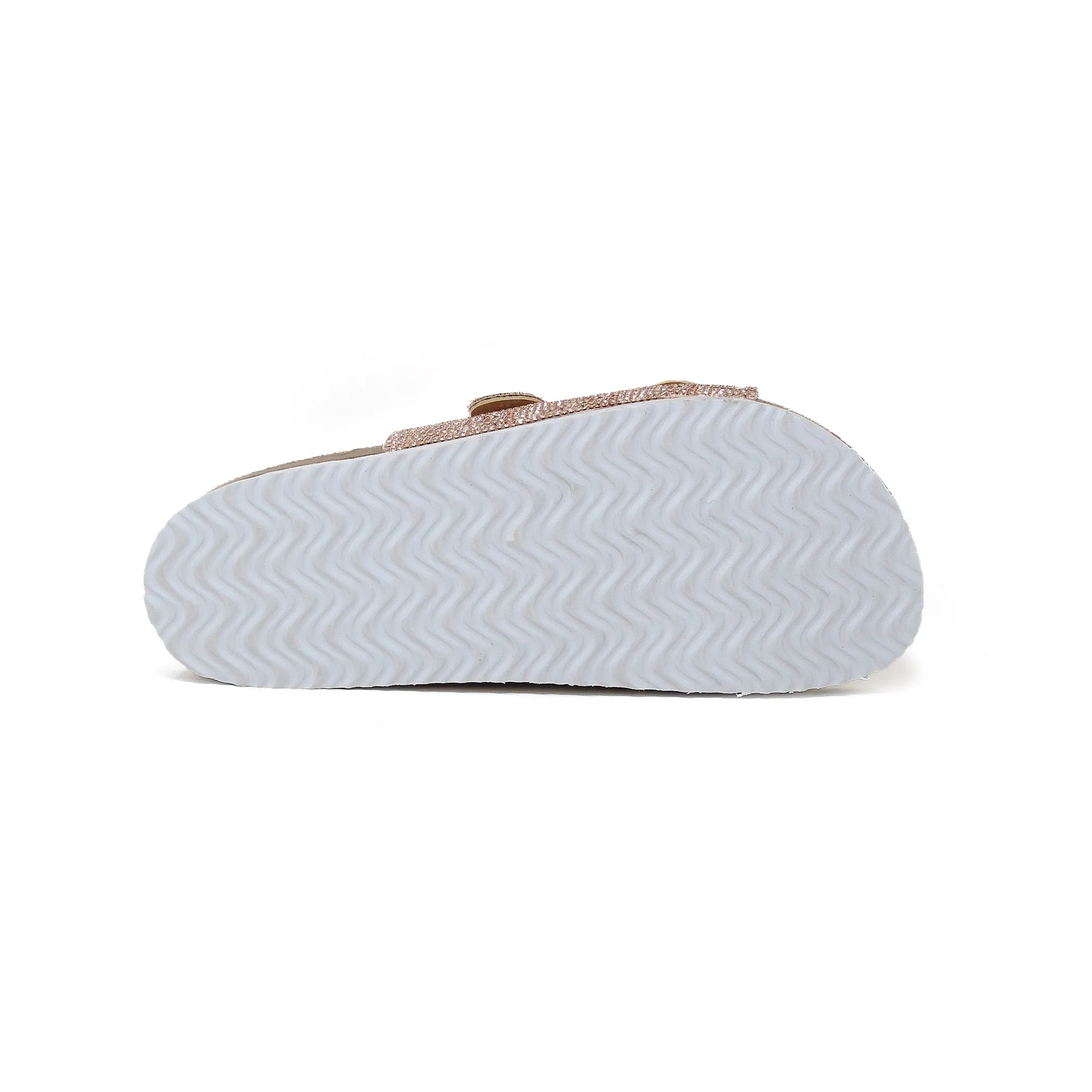GIAN-107 Women's Slip On Sandal With Double Buckle Strap