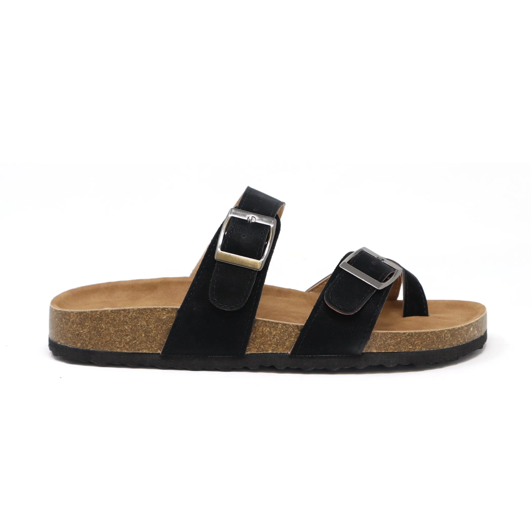 GIAN-280 Women's Slide Sandal With Strap and Buckle