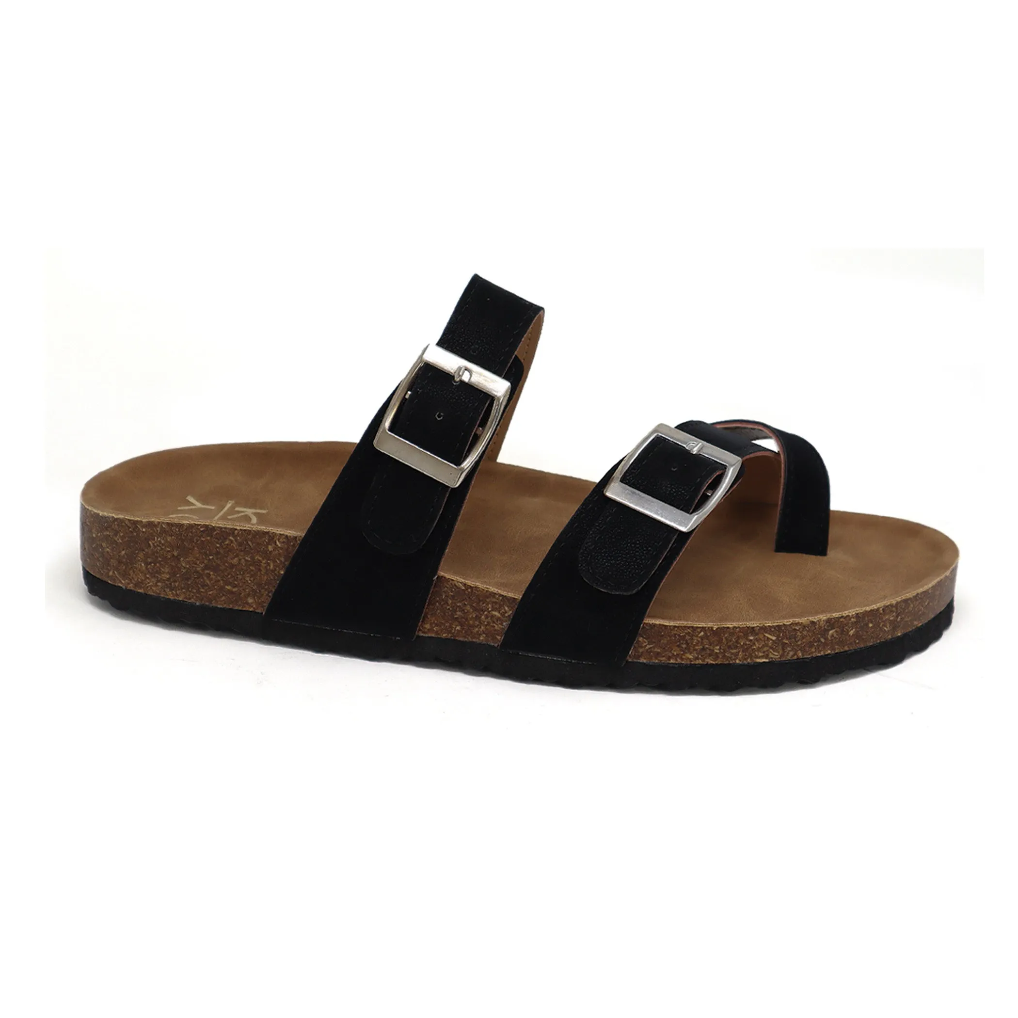GIAN-280 Women's Slide Sandal With Strap and Buckle