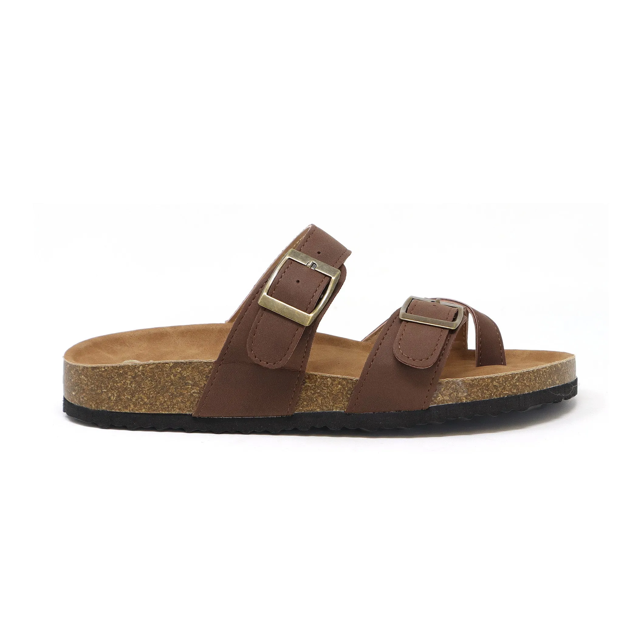 GIAN-280 Women's Slide Sandal With Strap and Buckle
