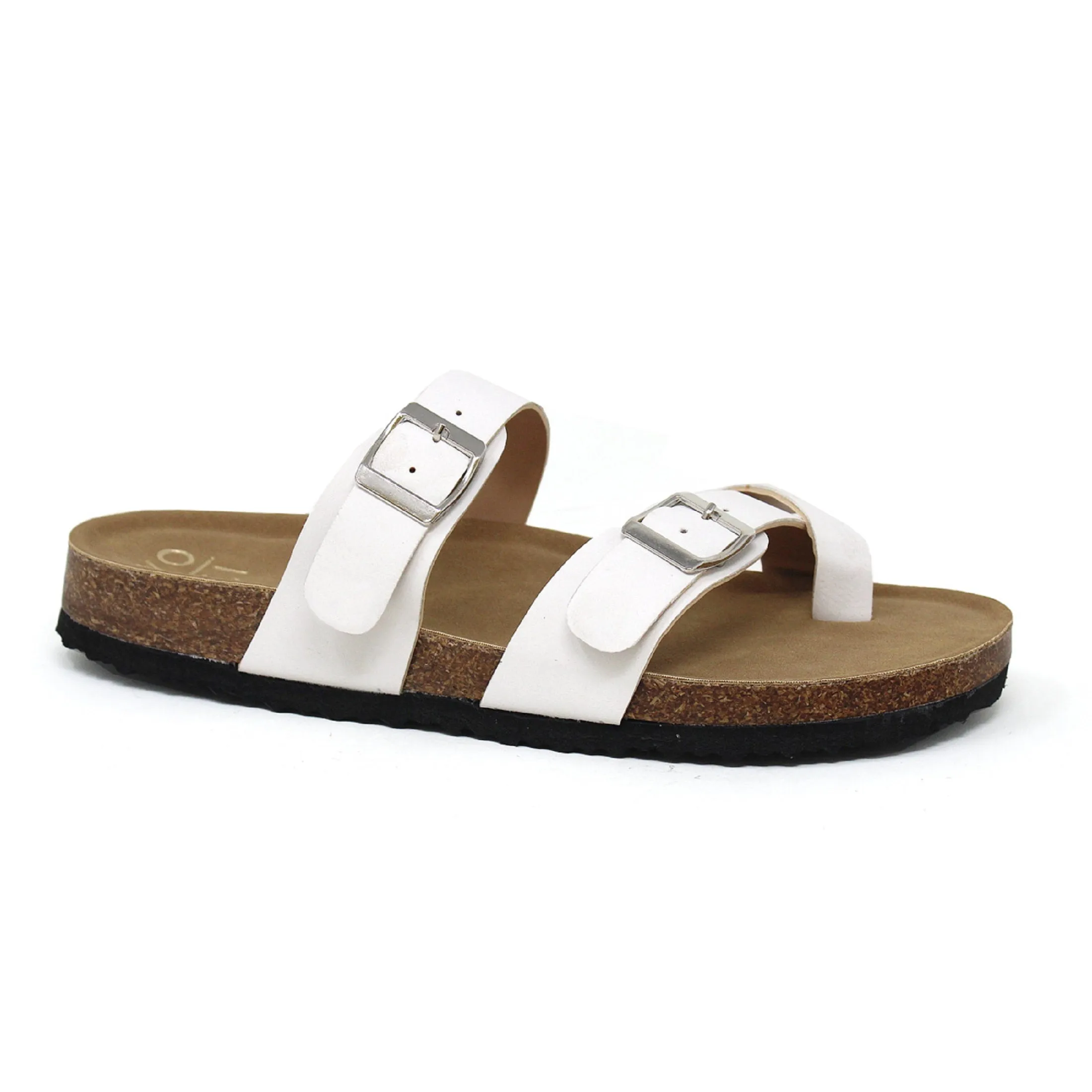 GIAN-280 Women's Slide Sandal With Strap and Buckle