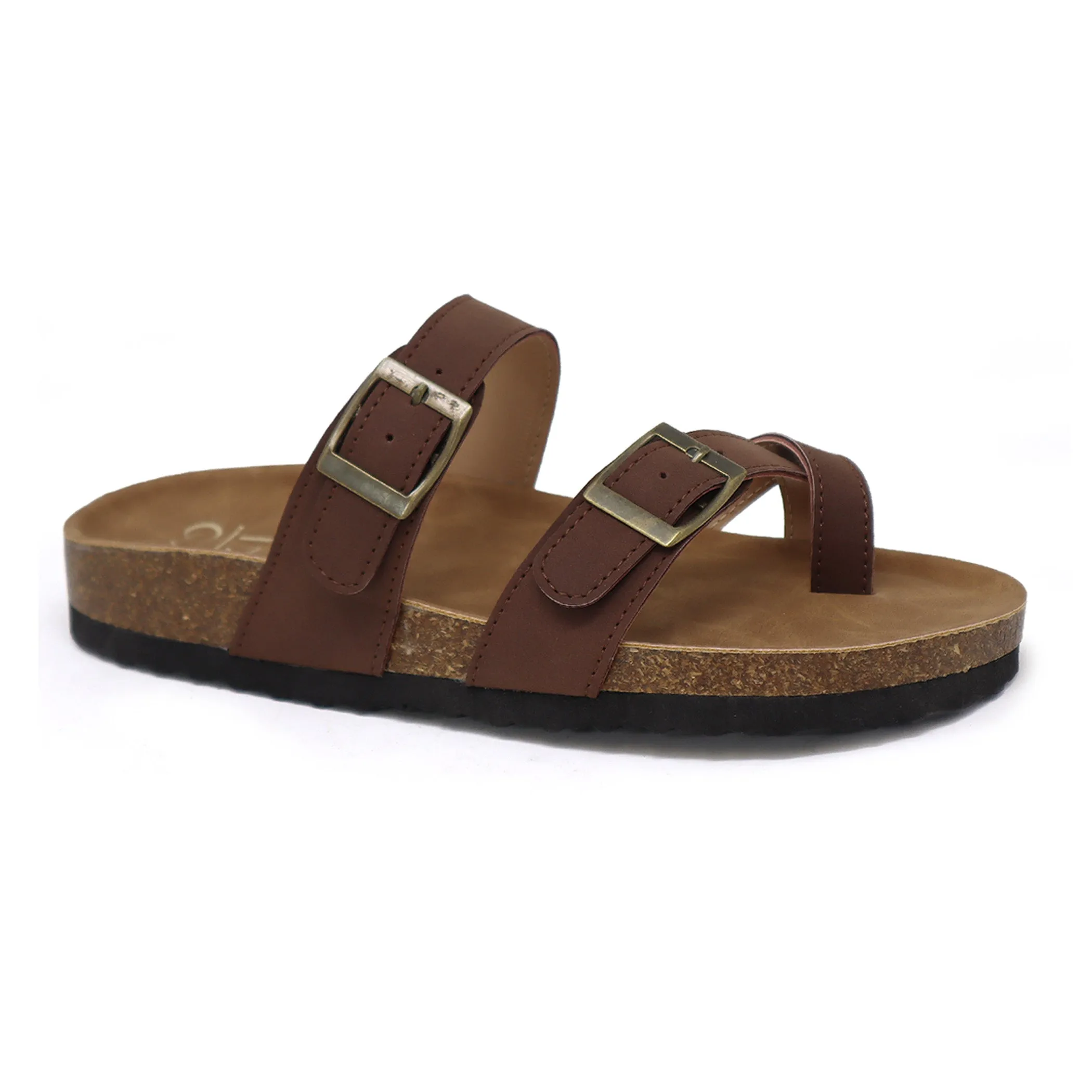 GIAN-280 Women's Slide Sandal With Strap and Buckle