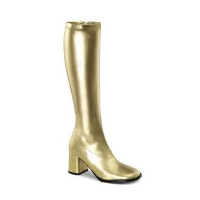 GOGO-300 Funtasma Gold Fancy Dress Women's Boots (Fantasy Footwear)