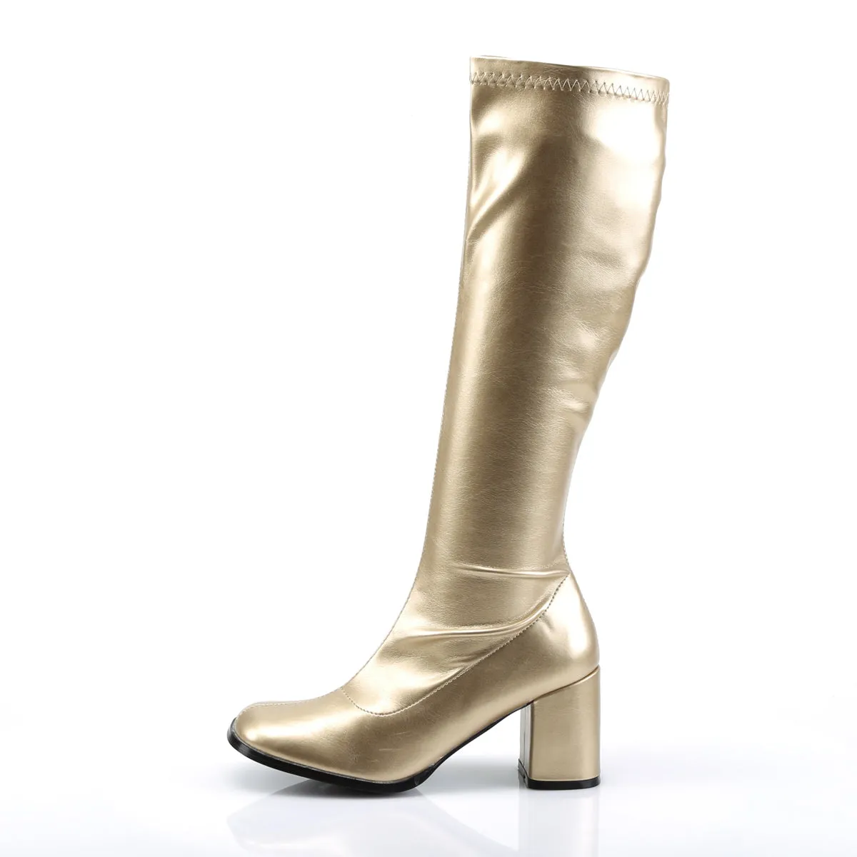 GOGO-300 Funtasma Gold Fancy Dress Women's Boots (Fantasy Footwear)