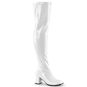 GOGO-3000 Funtasma White Fancy Dress Women's Boots (Fantasy Footwear)