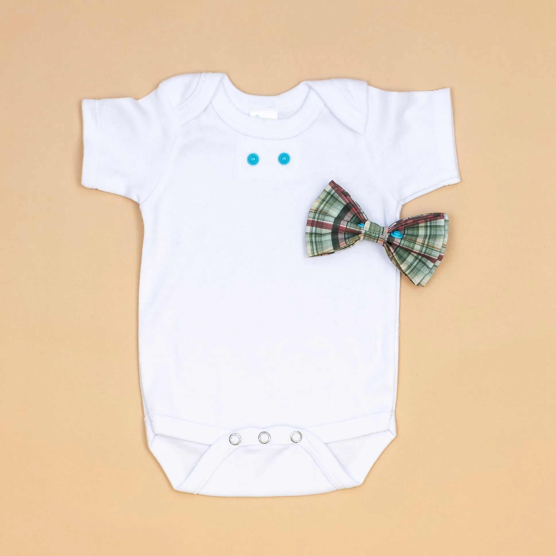 Green Christmas Plaid Bowtie Bodysuit