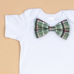 Green Christmas Plaid Bowtie Bodysuit