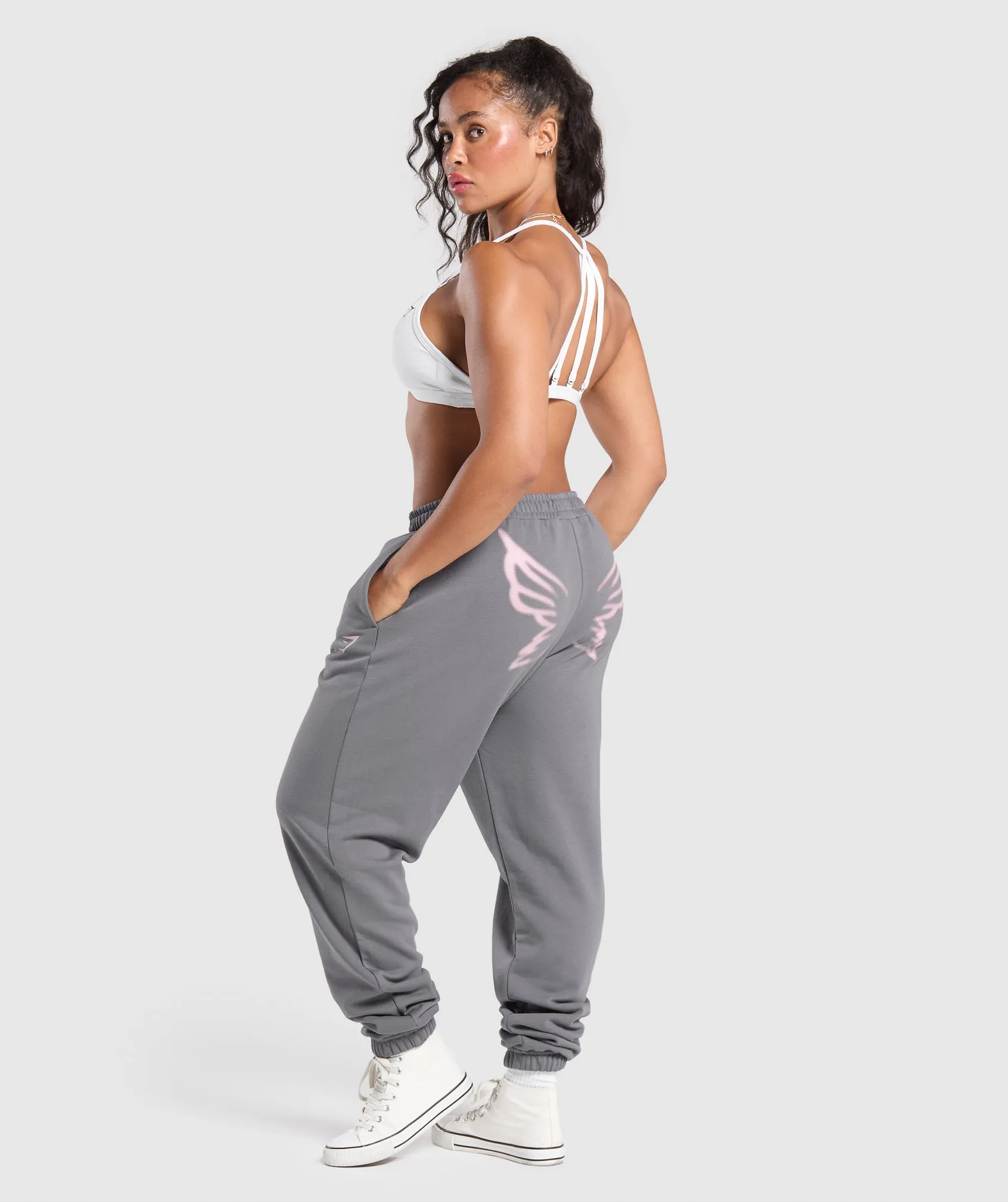Gymshark Powered By Pre Joggers - Brushed Grey