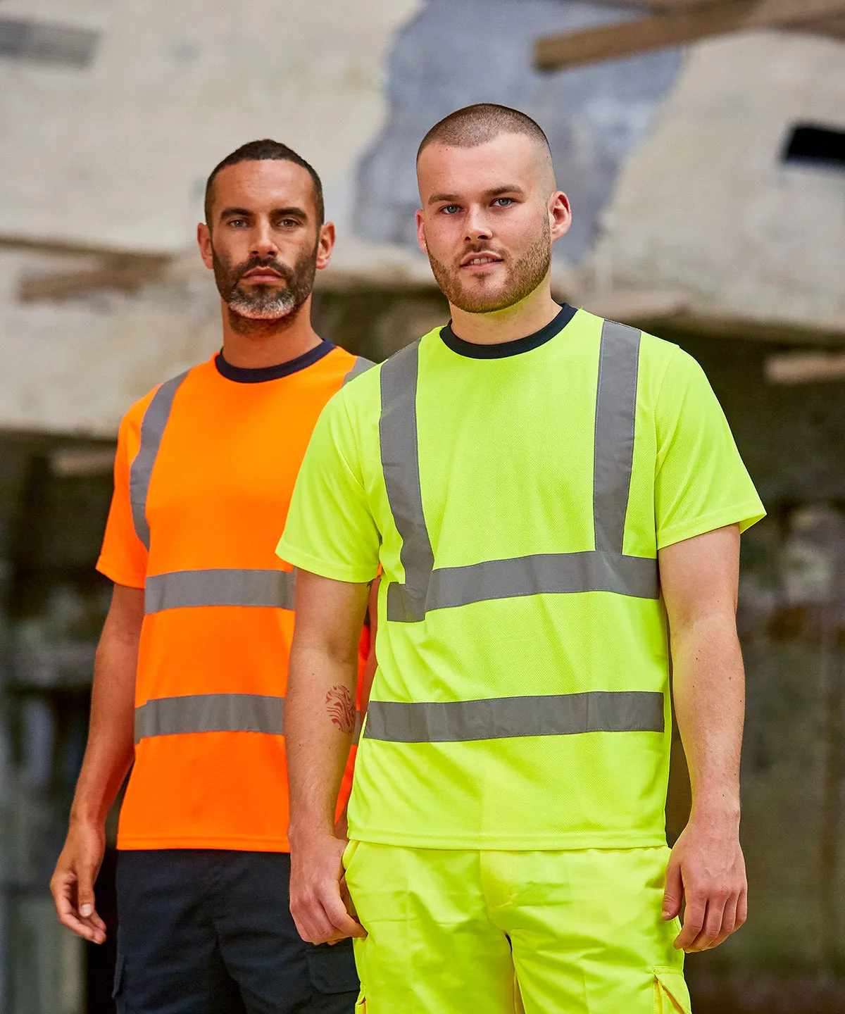 HV Orange/Navy - High visibility t-shirt