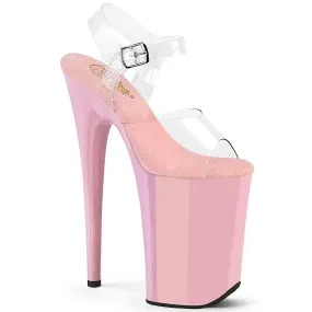 INFINITY-908 Pleaser Clear/Baby Pink Sexy Platform Shoes (Pole Dancing Heels)