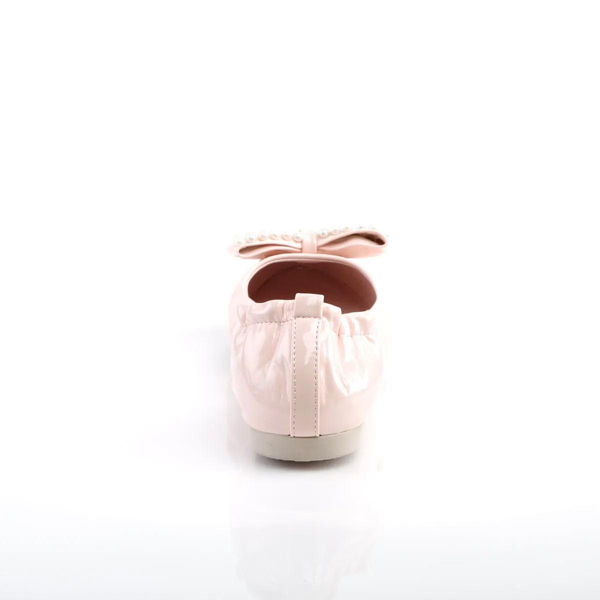 IVY-09 Pin Up Couture Flats Baby Pink Patent Sexy Single Soles (Retro Heels)