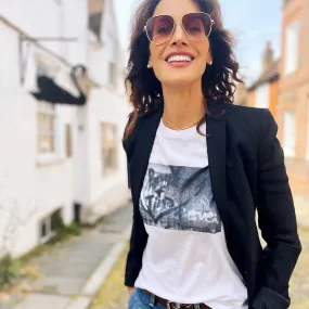Jennifer Beals' "Bette & Tina 4 Ever" Tee in White