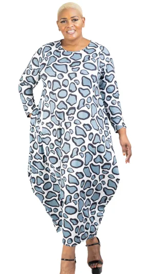 Kara Chic Knit Dress CHH21083-Grey/White