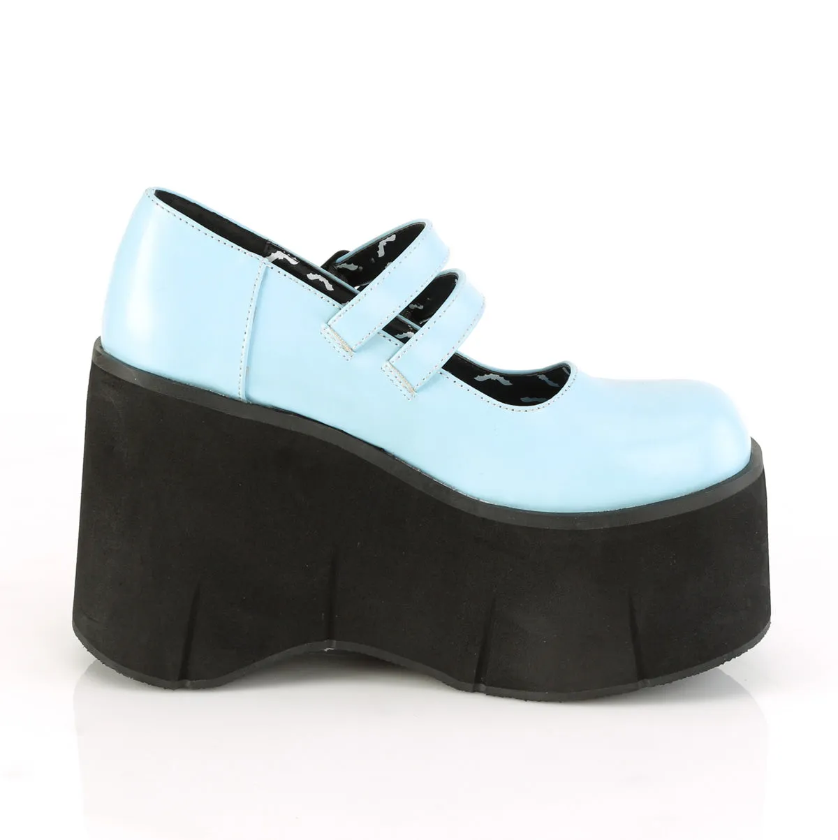 KERA-08 DemoniaCult Baby Blue Vegan Leather Sexy Women's Heels & Platform Shoes (Alternative Footwear)