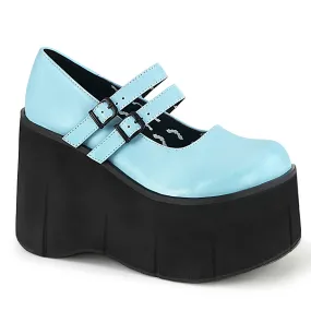 KERA-08 DemoniaCult Baby Blue Vegan Leather Sexy Women's Heels & Platform Shoes (Alternative Footwear)