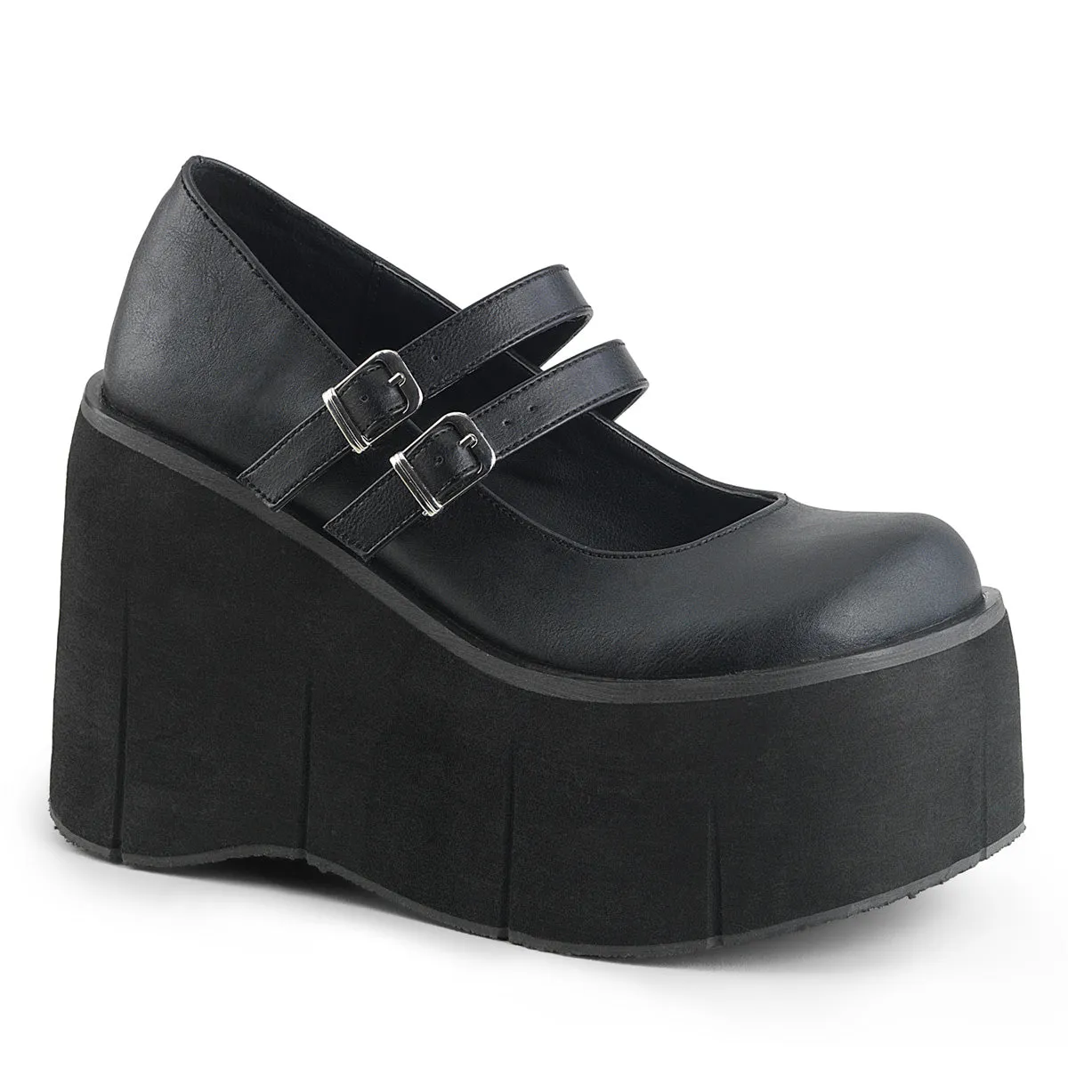 KERA-08 DemoniaCult Black Vegan Leather Sexy Women's Heels & Platform Shoes (Alternative Footwear)