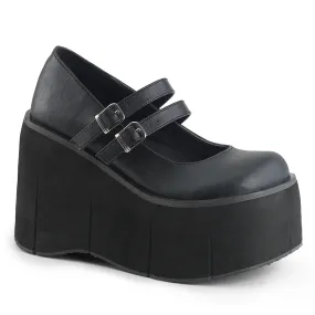 KERA-08 DemoniaCult Black Vegan Leather Sexy Women's Heels & Platform Shoes (Alternative Footwear)