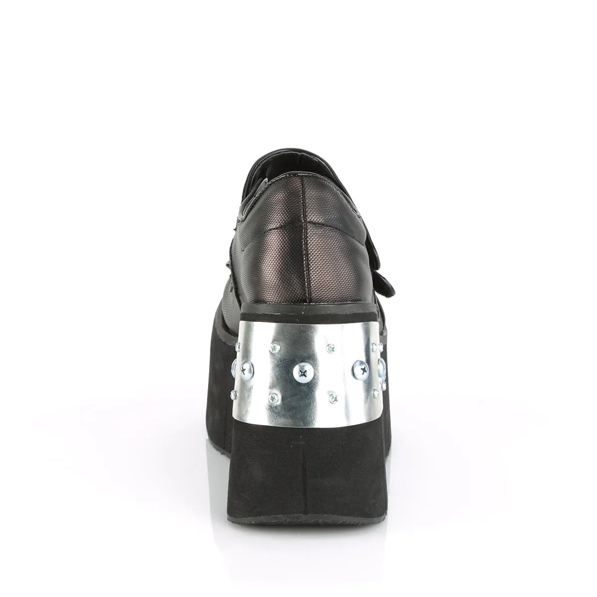 KERA-13 DemoniaCult Black/Pewter Sexy Women's Heels & Platform Shoes (Alternative Footwear)