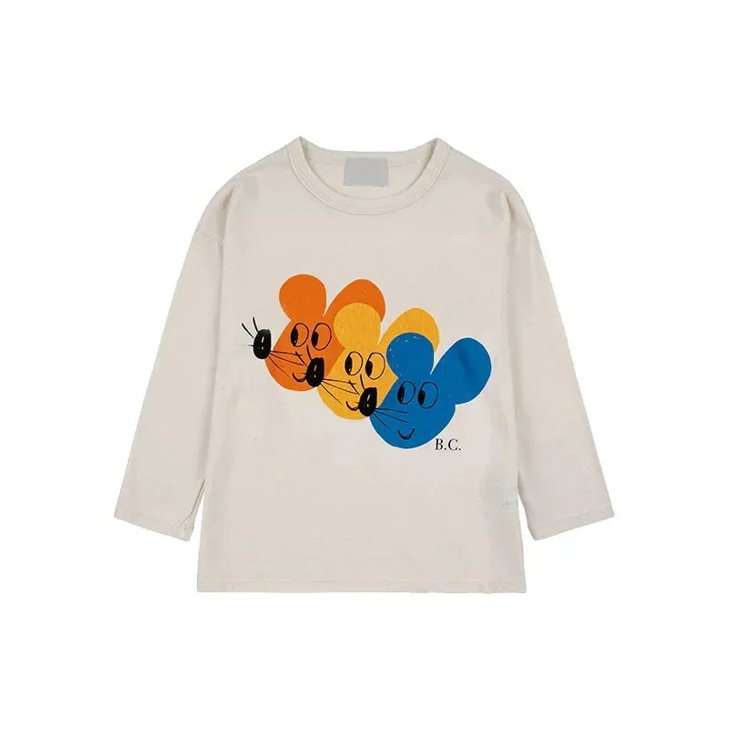 Kids Boys and Girls Trendy Long Sleeve Cool Cartoon Tops