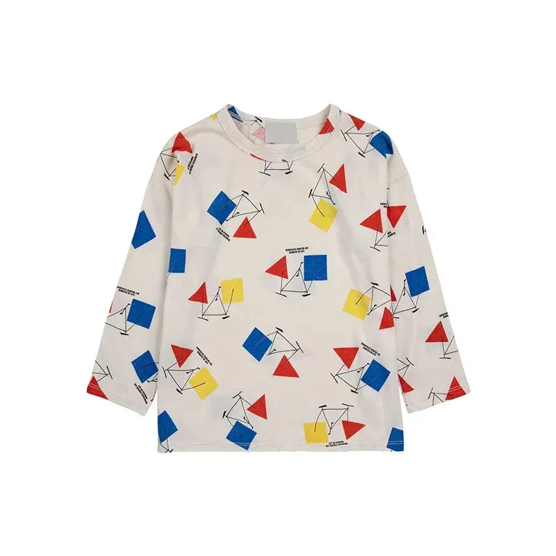Kids Boys and Girls Trendy Long Sleeve Cool Cartoon Tops