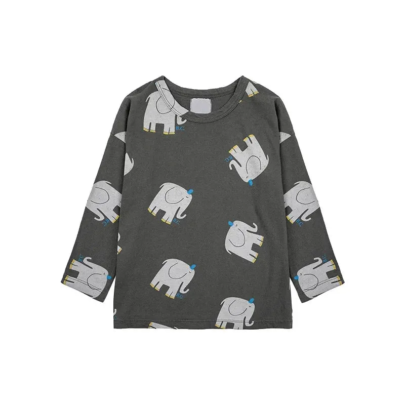 Kids Boys and Girls Trendy Long Sleeve Cool Cartoon Tops